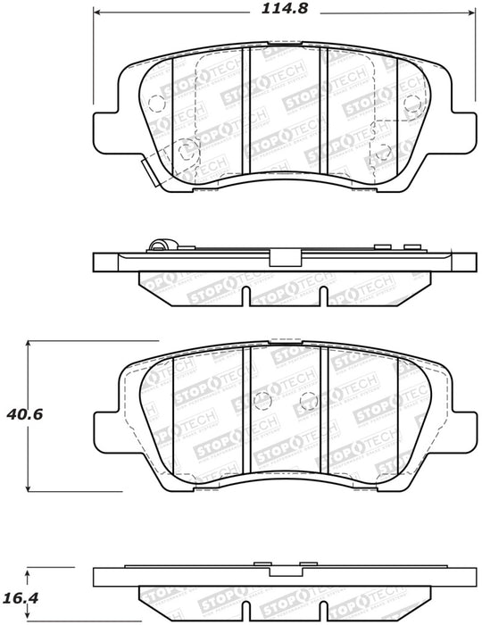 StopTech Street Brake Pads Front 308.1659