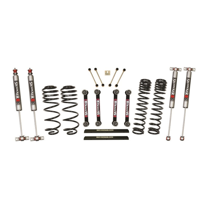 Skyjacker 97-02 compatible with Jeep TJ 4in Dual Rate Long Travel Front/Rear Kit w/ M95 Monotube Shocks TJ401BPMLT