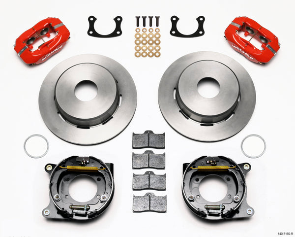 Wilwood Forged Dynalite P/S Park Brake Kit Red Big Ford New 2.50in Offset Currie Blank 140-7150-R