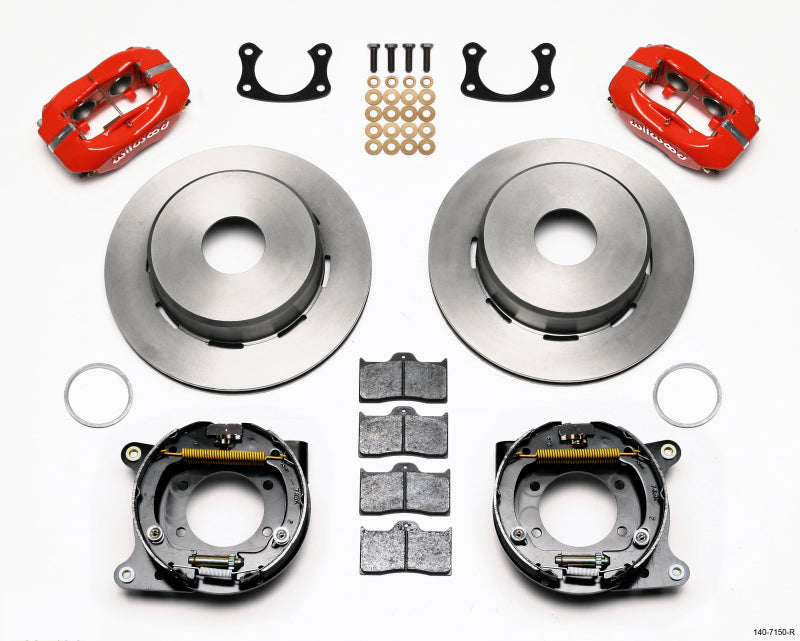 Wilwood Forged Dynalite P/S Park Brake Kit Red Big Ford New 2.50in Offset Currie Blank 140-7150-R