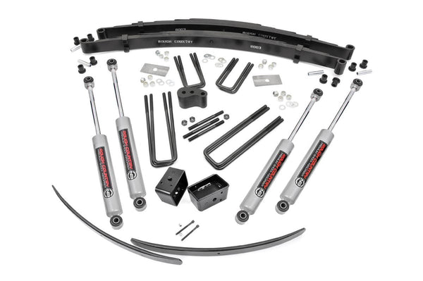 Rough Country 4 Inch Lift Kit Rear Blocks Compatible with Dodge/Plymouth Ramcharger (78-93)/Trailduster (78-81) 325.20