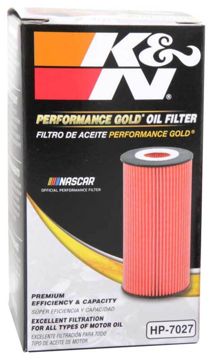 K&N Performance Oil Filter for 09-19 GM 1.4L / 1.6L / 1.8L w/ Hengst Filter Housing HP-7027