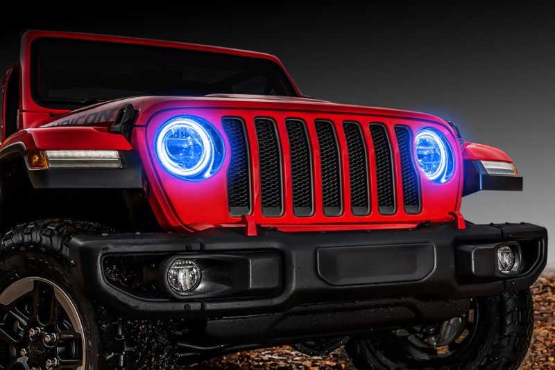 ORACLE Lighting compatible with Jeep Wrangler JL/Gladiator JT LED Surface Mount Headlight Halo Kit SEE WARRANTY 1214-002