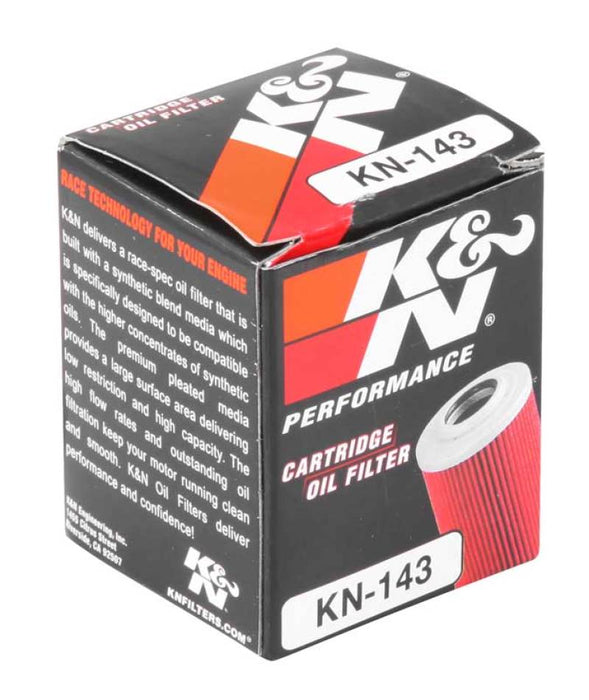 K&N Motorcycle Oil Filter: High Performance, Premium, Designed to be used with Synthetic or Conventional Oils: Fits Select Yamaha Vehicles, KN-143