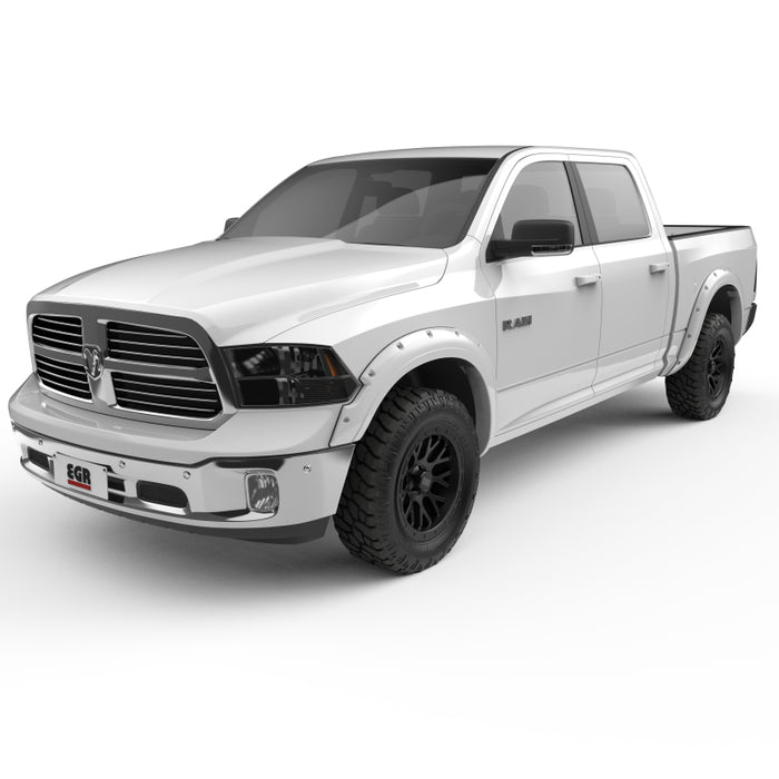 EGR 09+ Compatible with Dodge Ram LD Bolt-On Look Color Match Fender Flares Set Bright White 792654-PW7