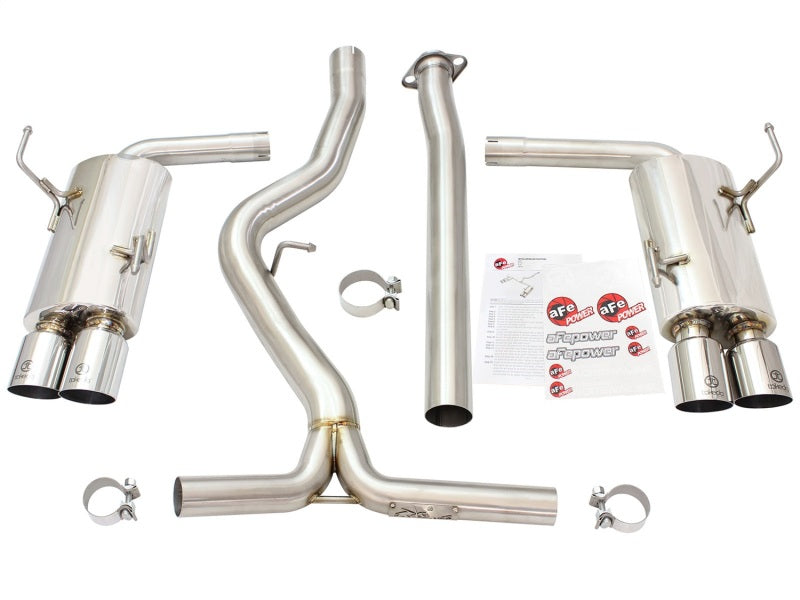 aFe Takeda 3in SS Exhaust Cat-Back 15-16 Subaru WRX/STI 2.0L/2.5L Polished Tips 49-36801-P