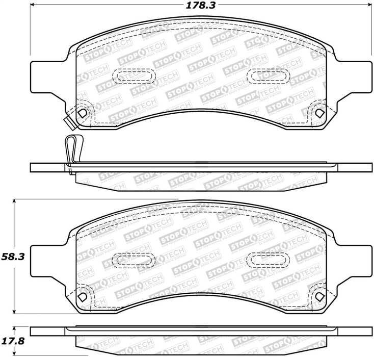 StopTech Street Select Brake Pads Rear 305.1169