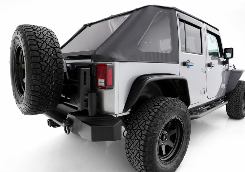 Rampage 07-18 compatible with Jeep Wrangler JK Unlimited TrailCrawler Rock Slider & Rocker Guard Black 88737