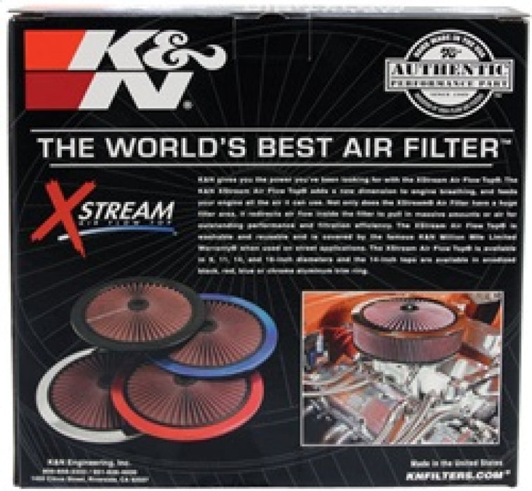 K&N X-Stream Top Filter Only 11in Black 66-1101