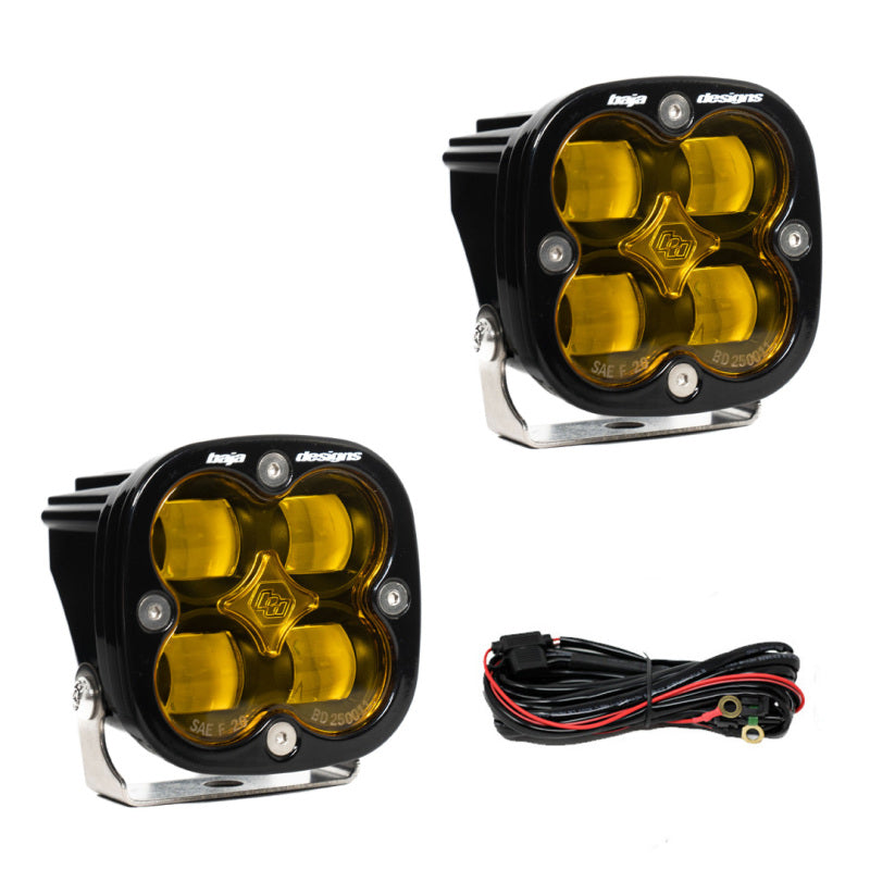 Baja Designs Squadron SAE LED Auxiliary Light Pod Pair Amber 257811