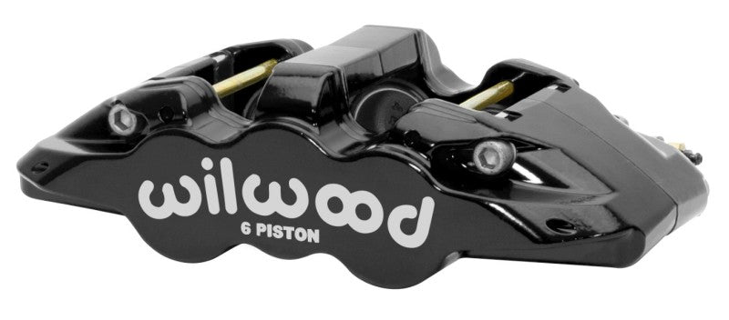 Wilwood Caliper Aero-DS Forged Six-Piston Caliper Black 6.52in Piston 1.25in Rotor Black 120-15527-BK