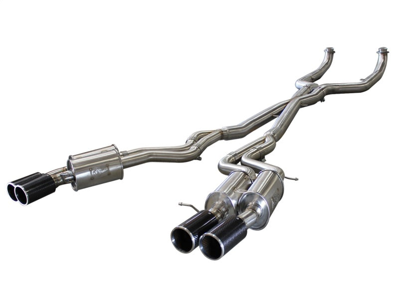 aFe MACHForce XP Exhaust 304SS Cat-Back w/ Carbon Fiber Tips 12-13 BMW M5 (F10) V8 4.4L (tt) 49-36317-C