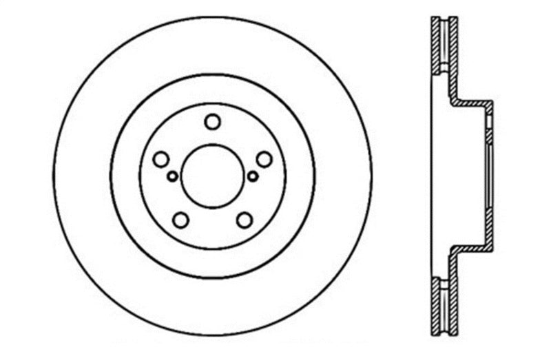 StopTech 02-10 Subaru WRX Slotted & Drilled Right Front Rotor (exc. STi) 127.47018R