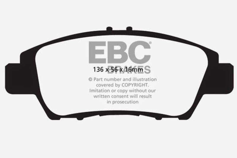 EBC 10-15 Honda CR-Z Yellowstuff Front Brake Pads DP42041R