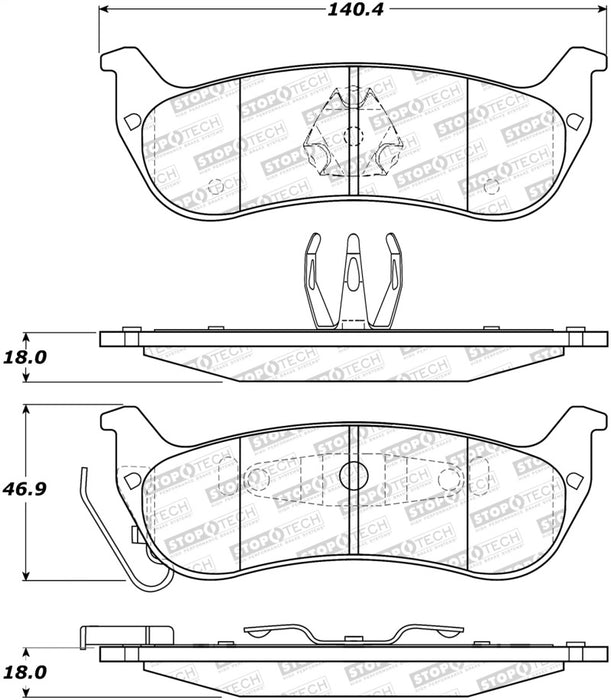 StopTech Street Brake Pads 308.0998