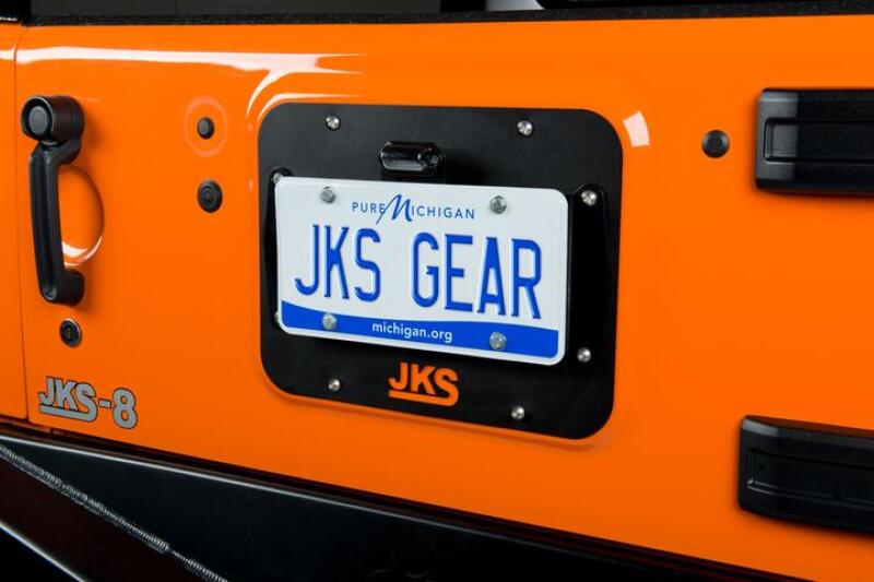 JKS JKS8210 License Plate Relocation Kit w/Light | Wrangler JK