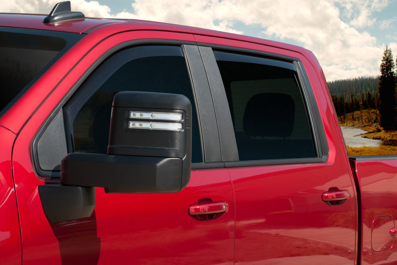 EGR 2019 Chevy 1500 Crew Cab In-Channel Window Visors Matte Black 571655