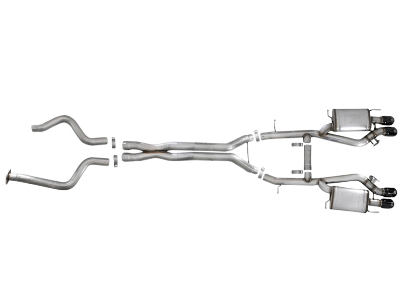 aFe MACHForce XP 3in 304SS Cat Back Exhaust s/ Black Tips 16-17 Cadillac ATS-V V6-3.6L (tt) 49-34078-B