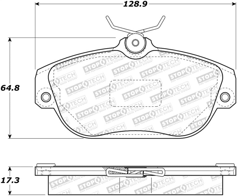 StopTech Street Touring 92-97 Volvo 960 Front Brake Pads Semi-Metallic 308.0542