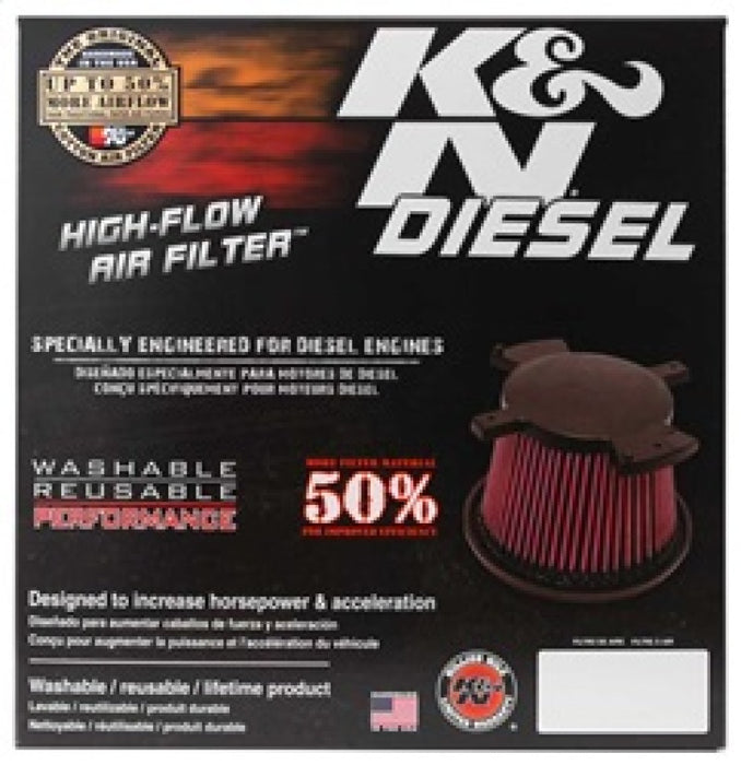 K&N 03-05 Compatible with Dodge Pick Up 5.9L-L6 Drop In Air Filter E-0776