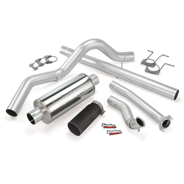 Banks Power 94-97 Ford 7.3L ECLB Monster Exhaust System SS Single Exhaust w/ Black Tip 46298-B