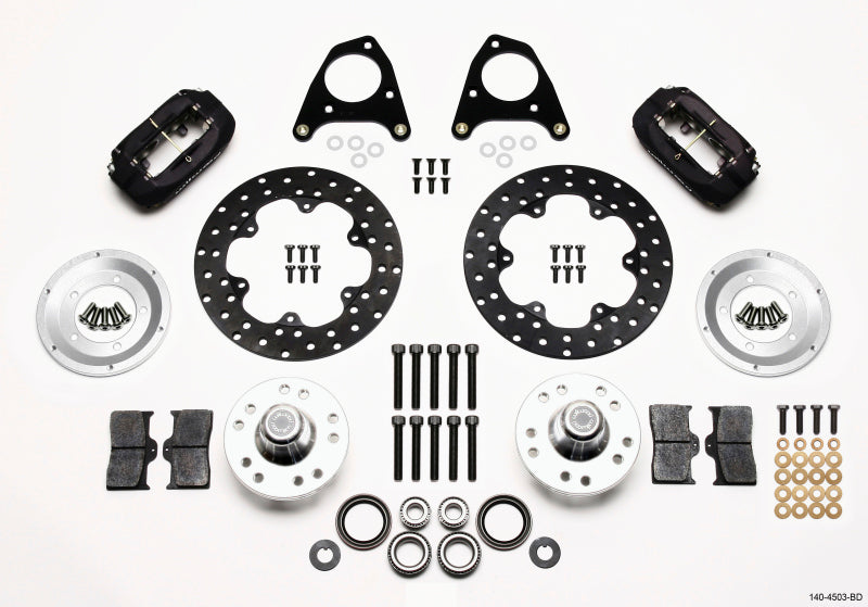 Wilwood Forged Dynalite Front Drag Kit Drilled Rotor 87-93 Mustang 84-86 SVO 5 Lug 140-4503-BD