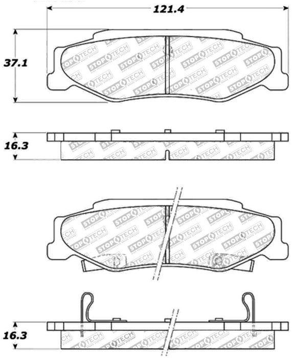 StopTech Street Touring 04-08 Cadillac XLR/XLR-V Rear Brake Pads 308.0732