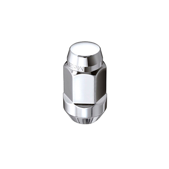 McGard Hex Lug Nut (Cone Seat Bulge Style) M14X1.5 / 22mm Hex / 1.635in. Length (4-Pack) Chrome 64073