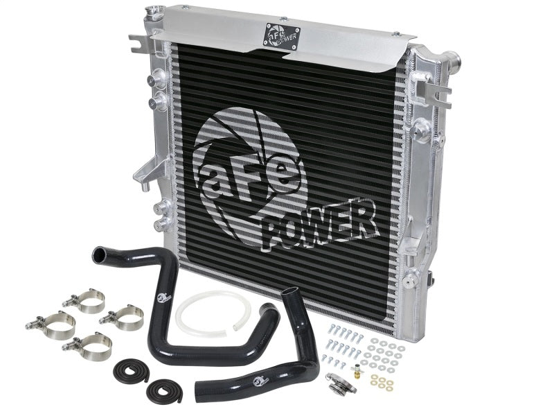 aFe BladeRunner GT Series Bar and Plate Radiator w/ Black Hoses 12-18 compatible with Jeep Wrangler (JK) V6 3.6L 46-50012-B