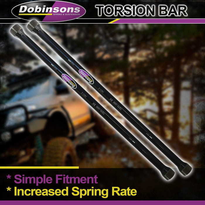 Dobinsons Heavy Duty Torsion Bar Set Compatible with Nissan Frontier (Navara) D22 1997+(Tb45-1446) TB45-1446