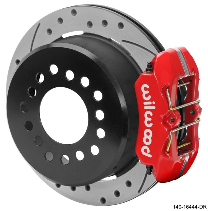 Wilwood Chevrolet 7-5/8in Rear Axle Dynapro Disc Brake Kit 11in Drilled/Slotted Rotor -Red Caliper 140-16444-DR