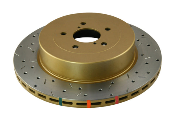 DBA 04-07 WRX/STI Turbo 10 Stud Hole Rear Drilled & Slotted 4000 Series Rotor 4655XS-10