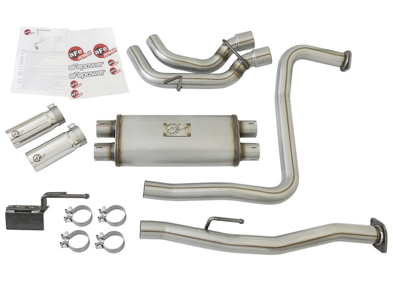 aFe Rebel Series 3in SS Cat-Back Exhaust System w/ Polished Tip 04-15 Compatible with Nissan Titan V8 5.6L 49-46124-P