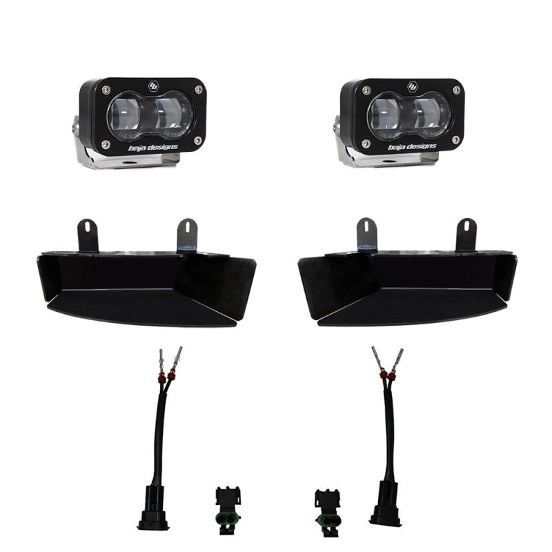 Baja Designs 19-22 Fits Dodge Ram 2500/3500 S2 SAE Fog Pocket Light Kit Clear 448165