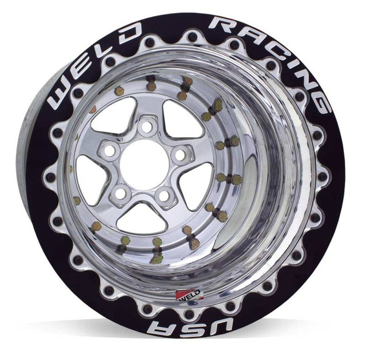 Weld Alumastar 2.0 15x15 / 5x4.75 BP / 4in. BS Polished Wheel Polished Double Beadlock MT 88-515278CP