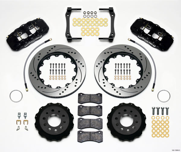 Wilwood AERO4 Rear Kit 14.25in Drilled 2014-Up Corvette C7 w/Lines 140-13698-D