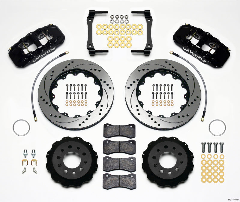 Wilwood AERO4 Rear Kit 14.25in Drilled 2014-Up Corvette C7 w/Lines 140-13698-D