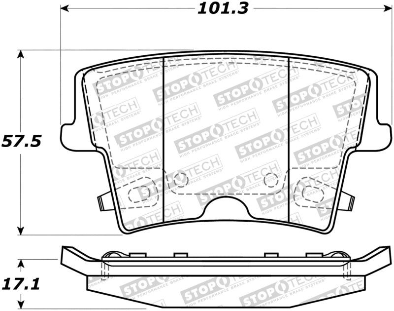 StopTech Sport Brake Pads w/Shims and Hardware Front 309.10572