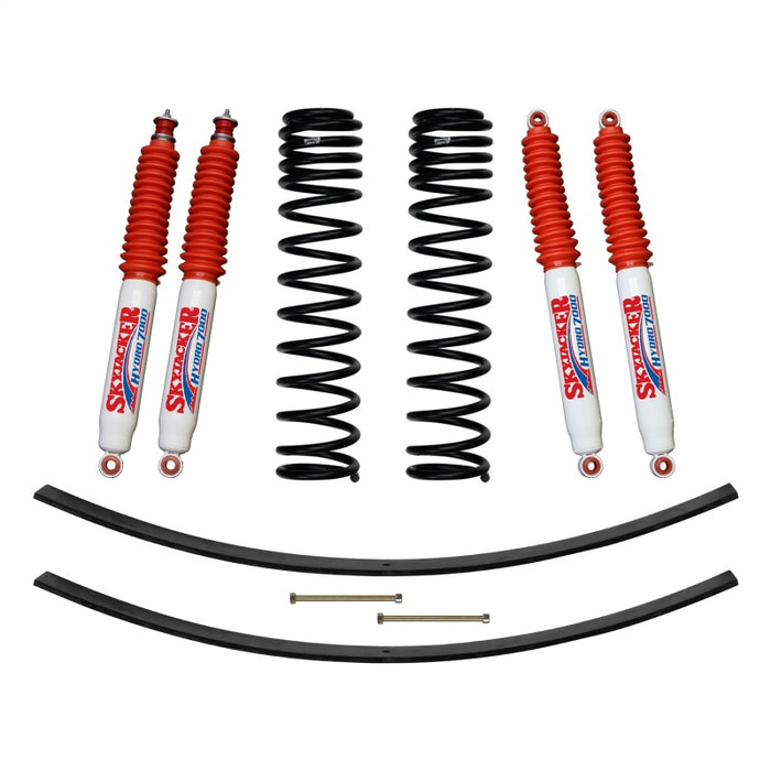 Skyjacker 3in Front Dual Rate Long Trvl Coil Suspension Kit w/ Rear Add A Leafs & Hydro 7000 Shocks JC305BPHLT