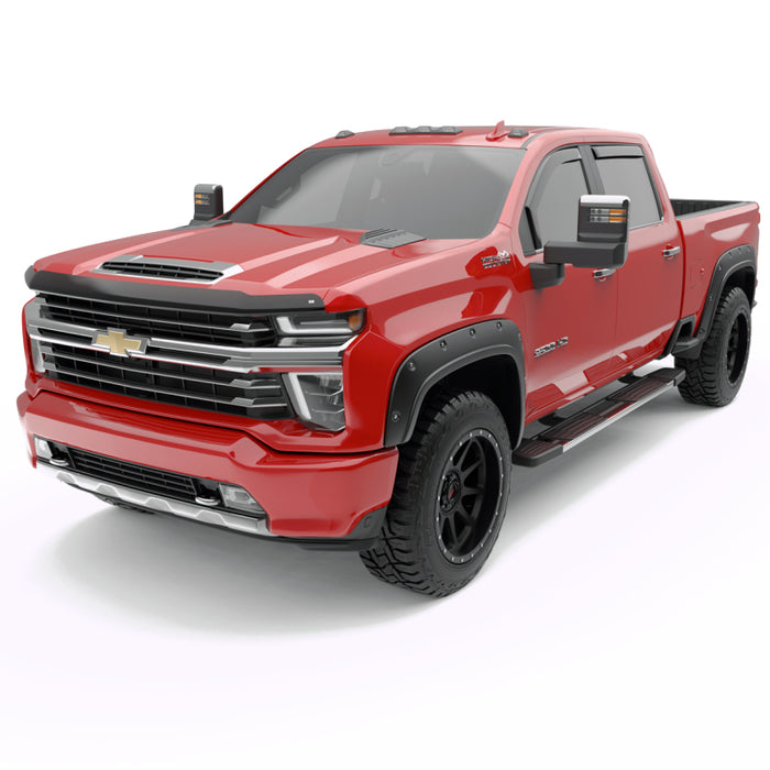 EGR 2019 Chevy 1500 Crew Cab In-Channel Window Visors Matte Black 571655