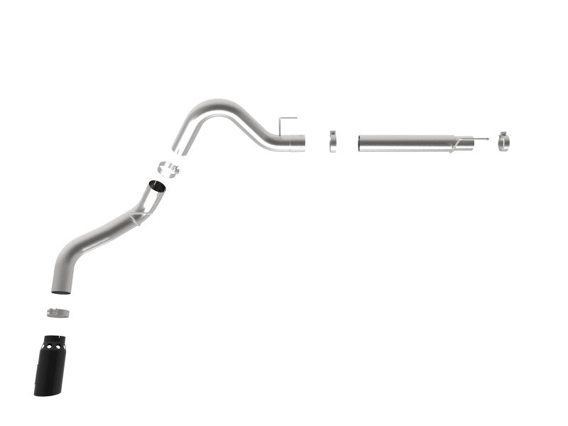 aFe 2021 Ford F-150 V6-3.0L (td) Large Bore 409 SS DPF-Back Exhaust System 49-43143-B