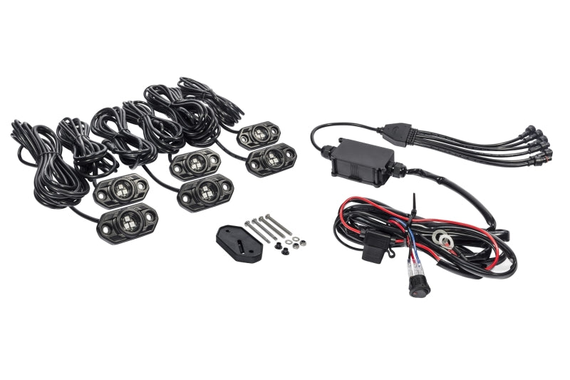 KC HiLiTES C-Series RGB LED Rock Light Kit (Incl. Wiring) Set of 6 339