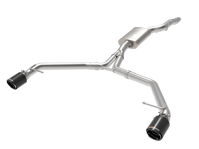 afe MACH Force-Xp 13-16 Audi Allroad L4 SS Axle-Back Exhaust w/ Carbon Tips 49-36437-C