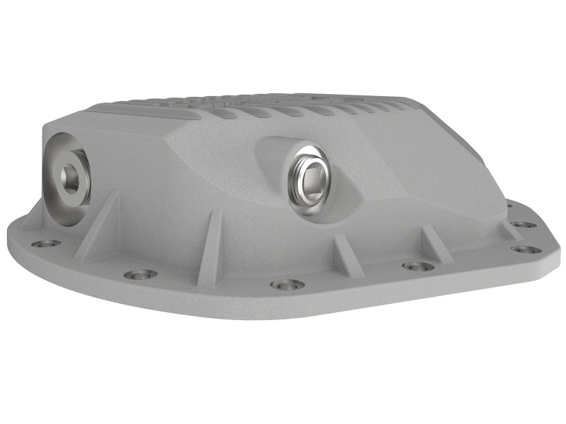 aFe Street Series Rear Differential Cover Raw w/ Machined Fins 01-18 GM Diesel Trucks V8-6.6L (td) 46-71060A