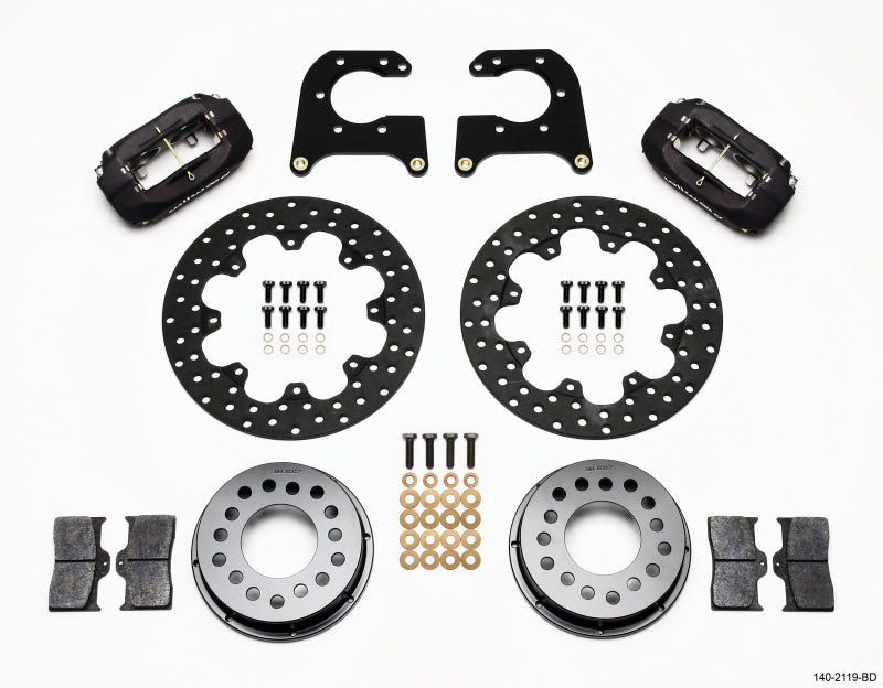 Wilwood Forged Dynalite Rear Drag Kit Drilled Rotor New Big Ford 2.50in Offset 140-2119-BD