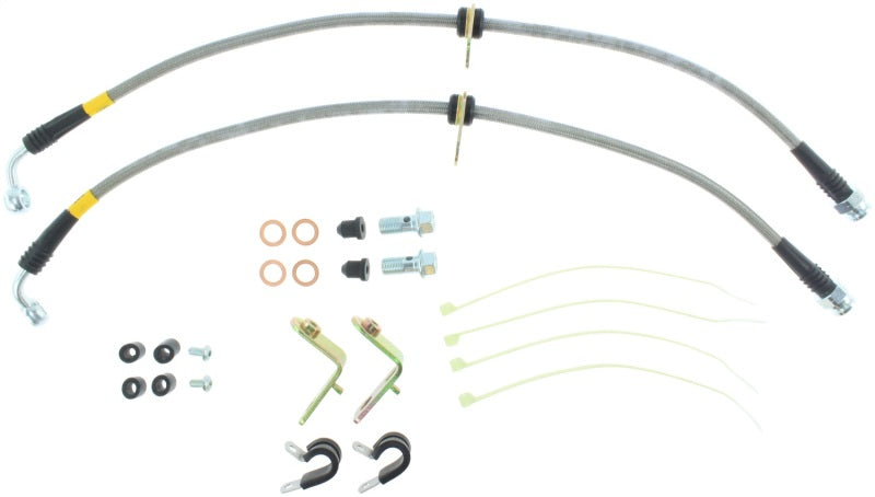 StopTech 11-14 Ford Mustang GT 5.0L V8 Stainless Steel Front Brake Lines 950.61024