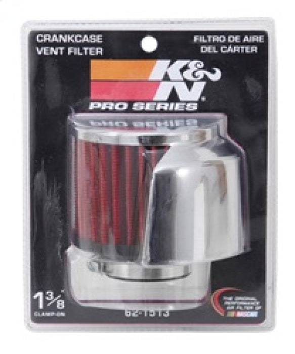 K&N 1.375in Flange ID x 3in OD x 2.5in Height Clamp On Crankcase Vent Filter 62-1513