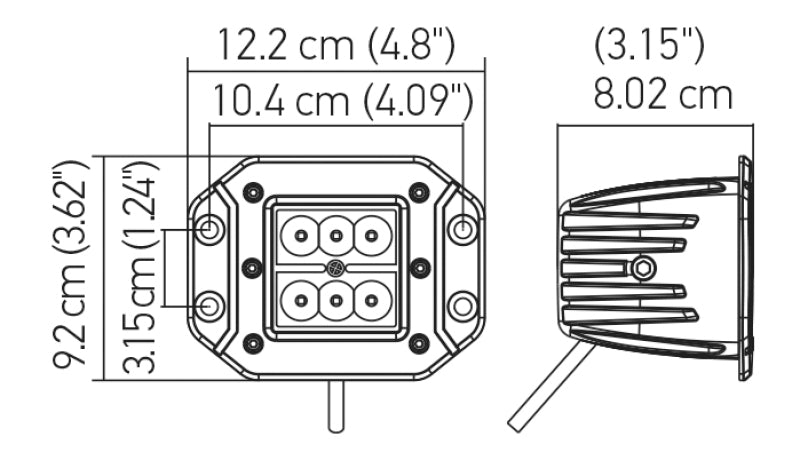 Hella Value Fit Flush Mount 3in 18W Cube Flood Beam LED Light 357204021