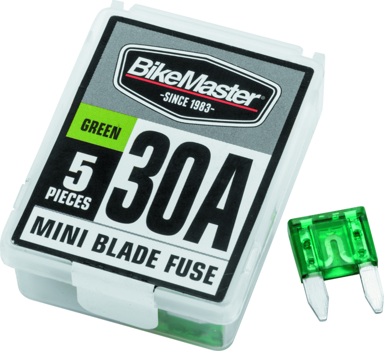 BikeMaster 5Piece 30A Replacement Mini Blade Fuse 152448