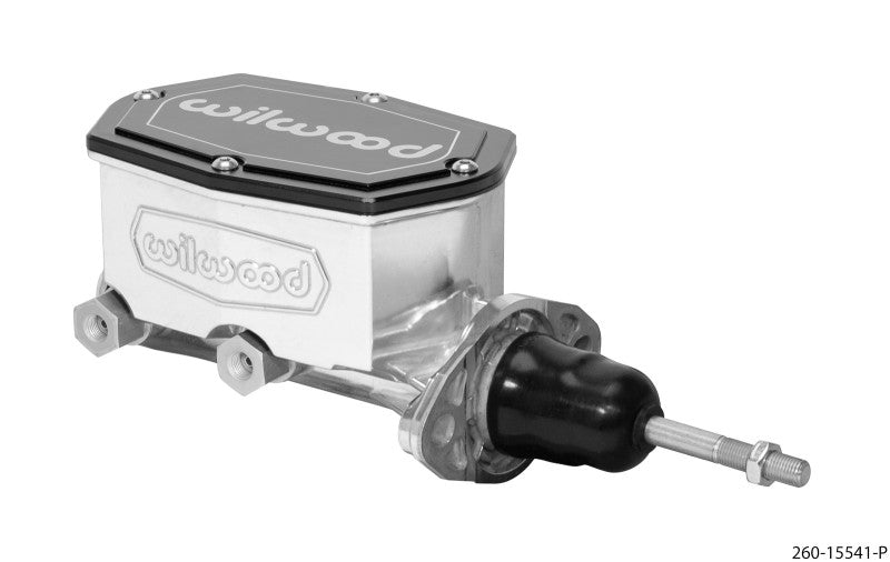 Wilwood Compact Tandem Master Cylinder 1.12in Bore w/Pushrod (Ball Burnished) 260-15541-P